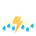 Orage et forte pluie