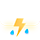 Orage et pluie faible